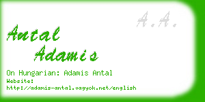 antal adamis business card